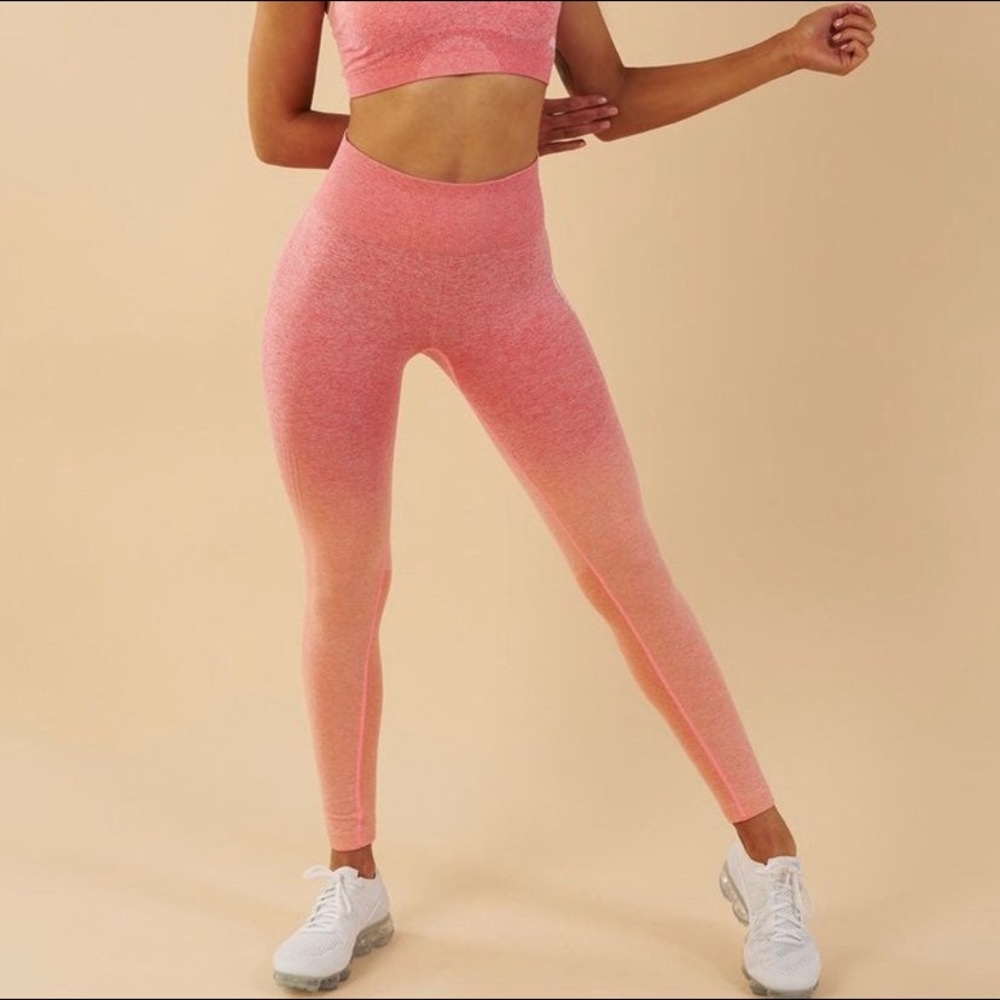 Gymshark Ombré leggings seamless- Peach Coral